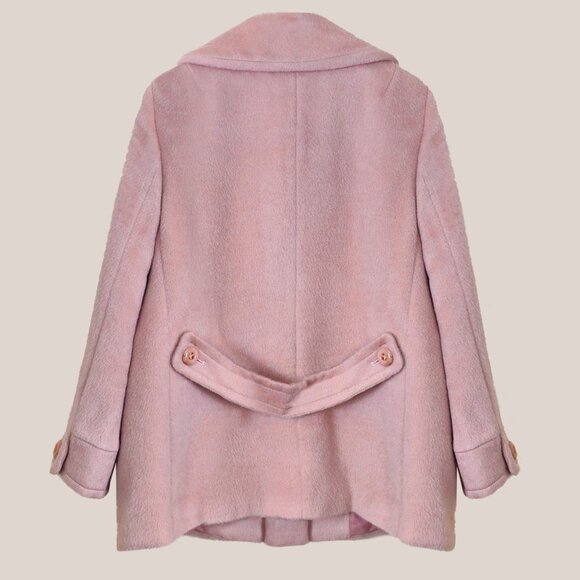 NWT Catrinet Pink Alpaca Coat - S/M - Picture 2 of 4